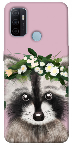 Чехол itsPrint Raccoon in flowers для Oppo A53 / A32 / A33