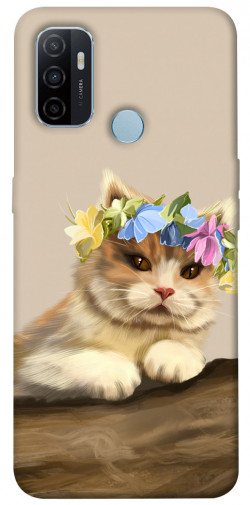 Чохол itsPrint Cat in flowers для Oppo A53 / A32 / A33