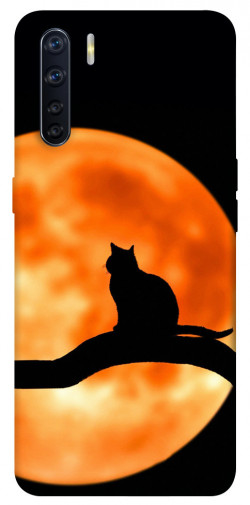 Чехол itsPrint Кот на фоне луны для Oppo A91