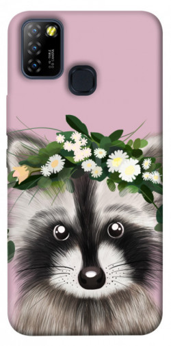 Чехол itsPrint Raccoon in flowers для Infinix Hot 10 Lite