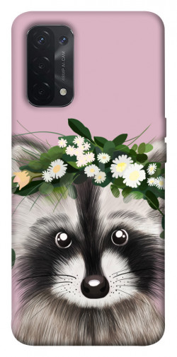 Чохол itsPrint Raccoon in flowers для Oppo A54 4G