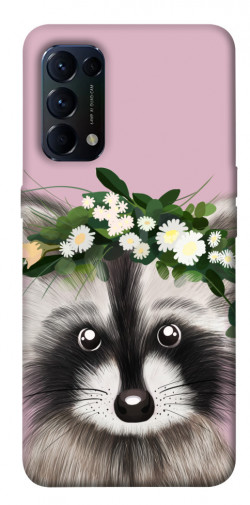 Чехол itsPrint Raccoon in flowers для Oppo Reno 5 4G