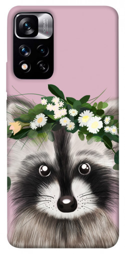 Чехол itsPrint Raccoon in flowers для Xiaomi Poco M4 Pro 5G