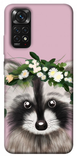 Чехол itsPrint Raccoon in flowers для Xiaomi Redmi Note 11 (Global) / Note 11S