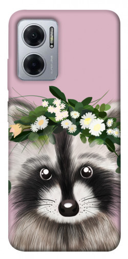 Чохол itsPrint Raccoon in flowers для Xiaomi Redmi Note 11E
