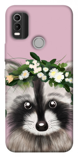 Чехол itsPrint Raccoon in flowers для Nokia C21 Plus