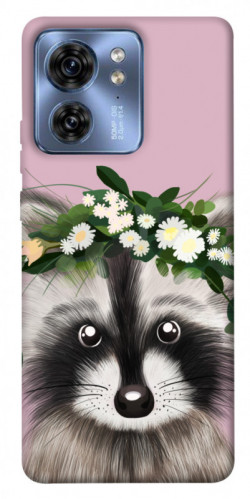 Чехол itsPrint Raccoon in flowers для Motorola Edge 40