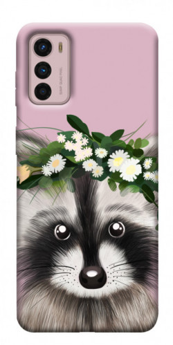 Чехол itsPrint Raccoon in flowers для Motorola Moto G42
