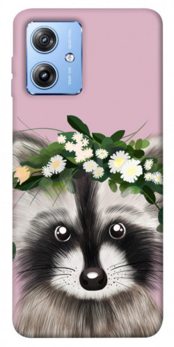 Чехол itsPrint Raccoon in flowers для Motorola Moto G84