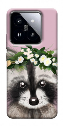 Чехол itsPrint Raccoon in flowers для Xiaomi 14 Pro