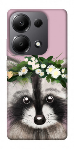 Чехол itsPrint Raccoon in flowers для Xiaomi Redmi Note 13 Pro 4G