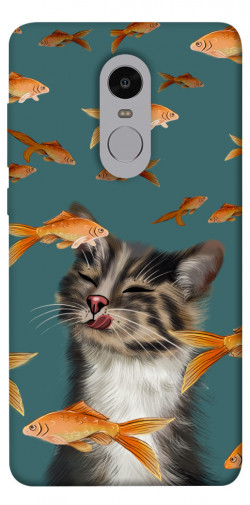 Чехол itsPrint Cat with fish для Xiaomi Redmi Note 4X / Note 4 (Snapdragon)