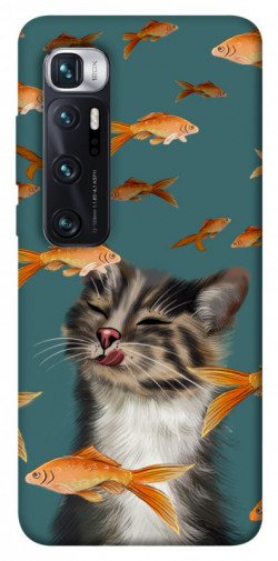 Чехол itsPrint Cat with fish для Xiaomi Mi 10 Ultra