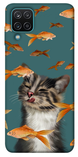 Чехол itsPrint Cat with fish для Samsung Galaxy M12