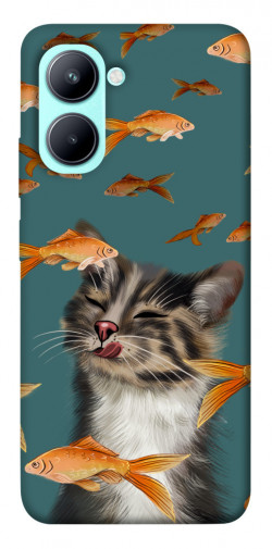 Чехол itsPrint Cat with fish для Realme C33