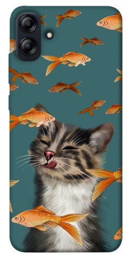 Чехол itsPrint Cat with fish для Samsung Galaxy A04e