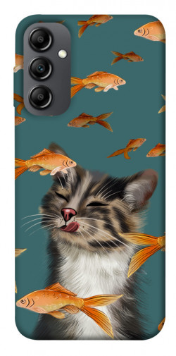 Чохол itsPrint Cat with fish для Samsung Galaxy A14 4G/5G