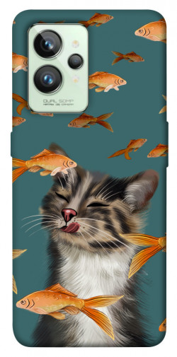 Чохол itsPrint Cat with fish для Realme GT2