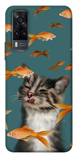 Чохол itsPrint Cat with fish для Vivo Y31