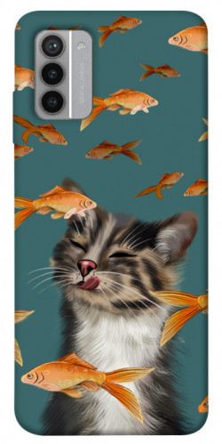 Чехол itsPrint Cat with fish для Nokia G42