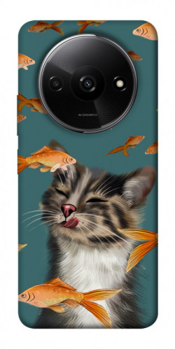 Чехол itsPrint Cat with fish для Xiaomi Redmi A3