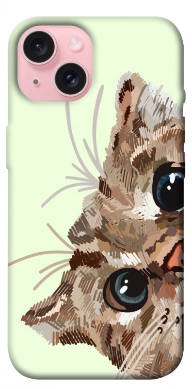 Чехол itsPrint Cat muzzle для Apple iPhone 15 (6.1"), животные, купить оптом с доставкой
