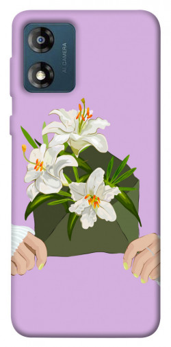 Чехол itsPrint Flower message для Motorola Moto E13