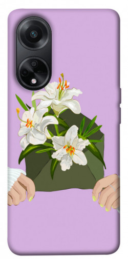 Чехол itsPrint Flower message для Oppo A58 4G