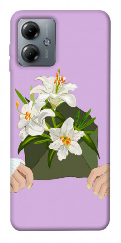 Чехол itsPrint Flower message для Motorola Moto G14