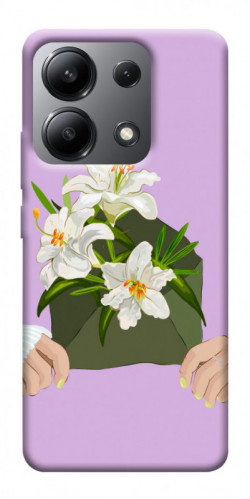 Чехол itsPrint Flower message для Xiaomi Redmi Note 13 4G