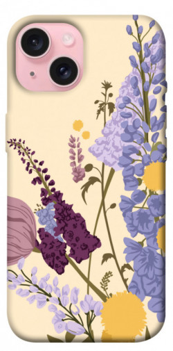 Чехол itsPrint Flowers art для Apple iPhone 15 (6.1")