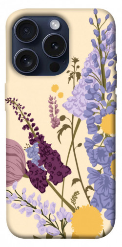 Чохол itsPrint Flowers art для Apple iPhone 15 Pro (6.1")