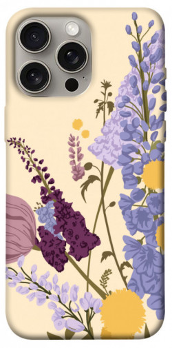 Чохол itsPrint Flowers art для Apple iPhone 15 Pro Max (6.7")