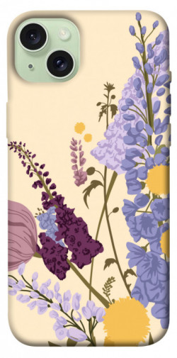 Чехол itsPrint Flowers art для Apple iPhone 15 Plus (6.7")