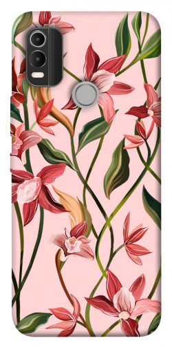 Чехол itsPrint Floral motifs для Nokia C21 Plus