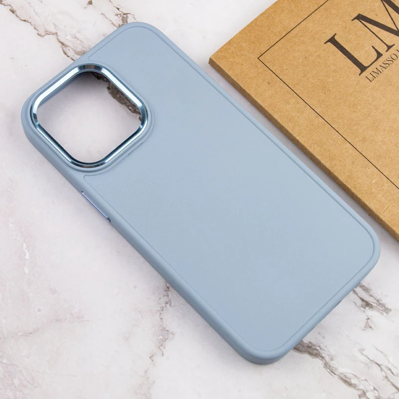 TPU чехол Bonbon Metal Style для Apple iPhone 14 Pro Max (6.7"), Голубой / Mist blue 3, Силикон, купить оптом с доставкой