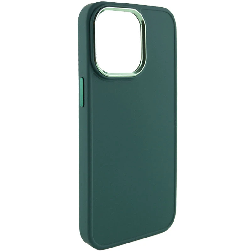 TPU чехол Bonbon Metal Style для Apple iPhone 14 Pro Max (6.7"), Зеленый / Pine green, Силикон, купить оптом с доставкой