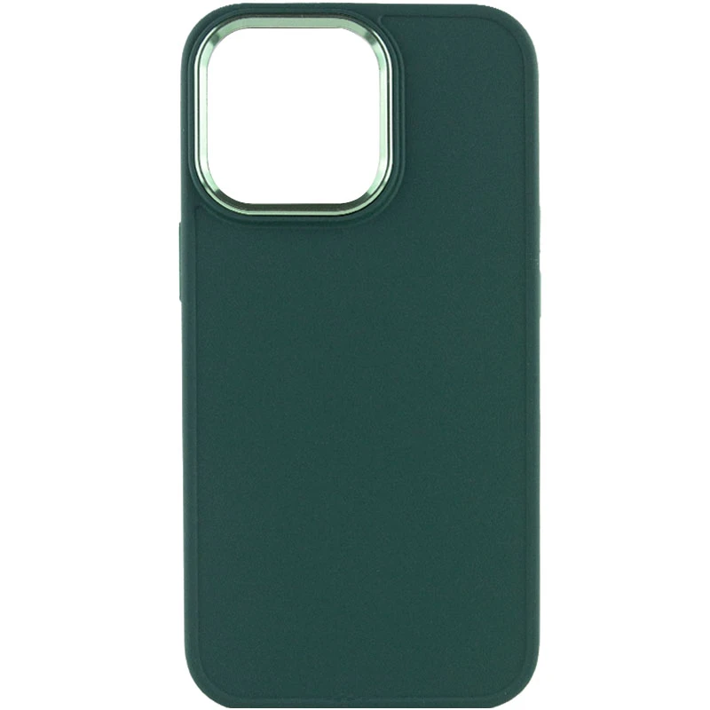 TPU чехол Bonbon Metal Style для Apple iPhone 14 Pro Max (6.7"), Зеленый / Pine green 1, Силикон, купить оптом с доставкой