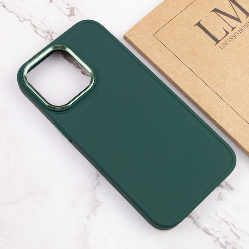 TPU чехол Bonbon Metal Style для Apple iPhone 14 Pro Max (6.7"), Зеленый / Pine green 3, Силикон, купить оптом с доставкой