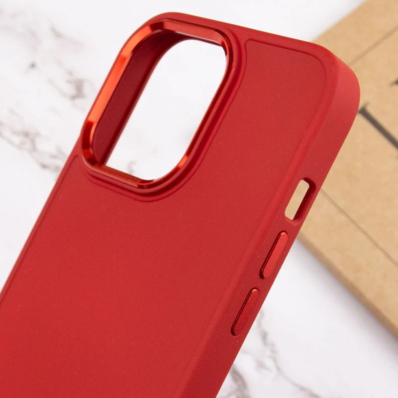 TPU чехол Bonbon Metal Style для Apple iPhone 14 Pro Max (6.7"), Красный / Red 4, Силикон, купить оптом с доставкой