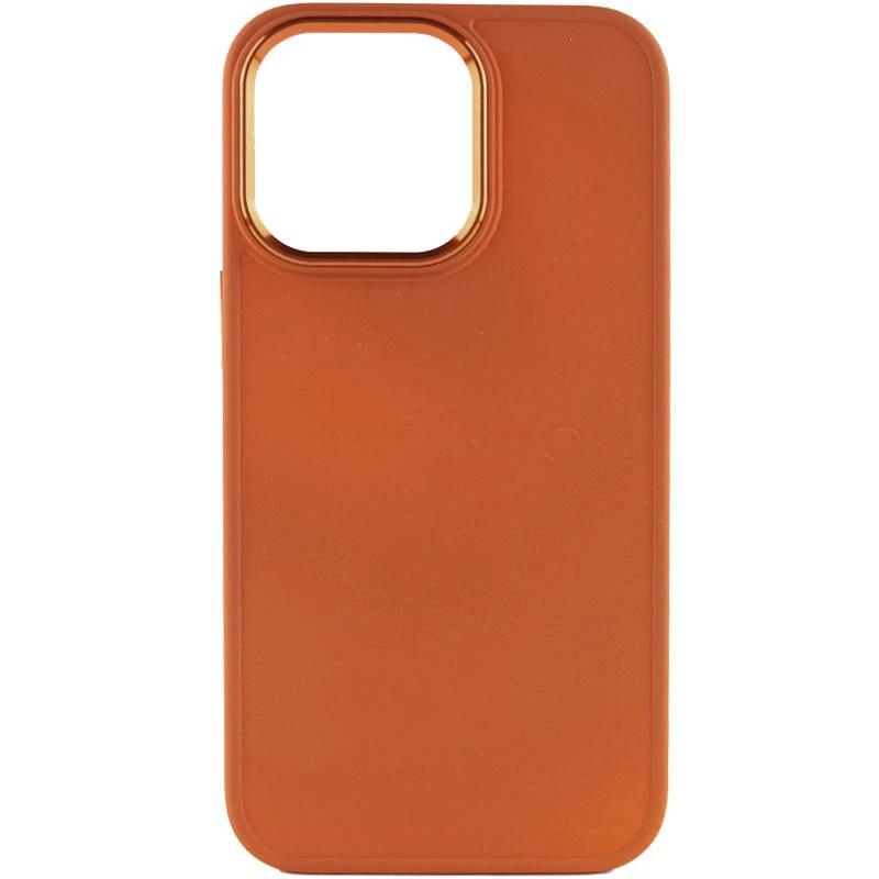 TPU чехол Bonbon Metal Style для Apple iPhone 14 Pro Max (6.7"), Оранжевый / Papaya 1, Силикон, купить оптом с доставкой