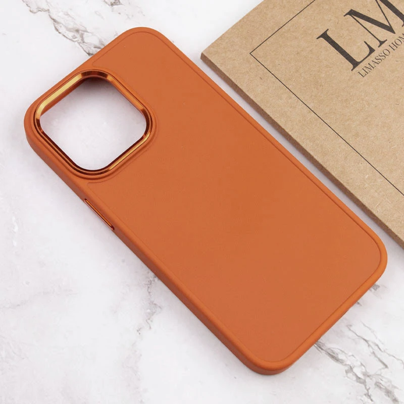 TPU чехол Bonbon Metal Style для Apple iPhone 14 Pro Max (6.7"), Оранжевый / Papaya 3, Силикон, купить оптом с доставкой