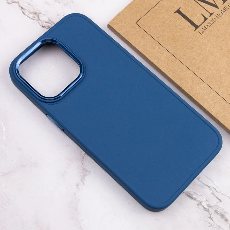 TPU чехол Bonbon Metal Style для Apple iPhone 14 Pro Max (6.7"), Синий / Cosmos blue 3, Силикон, купить оптом с доставкой