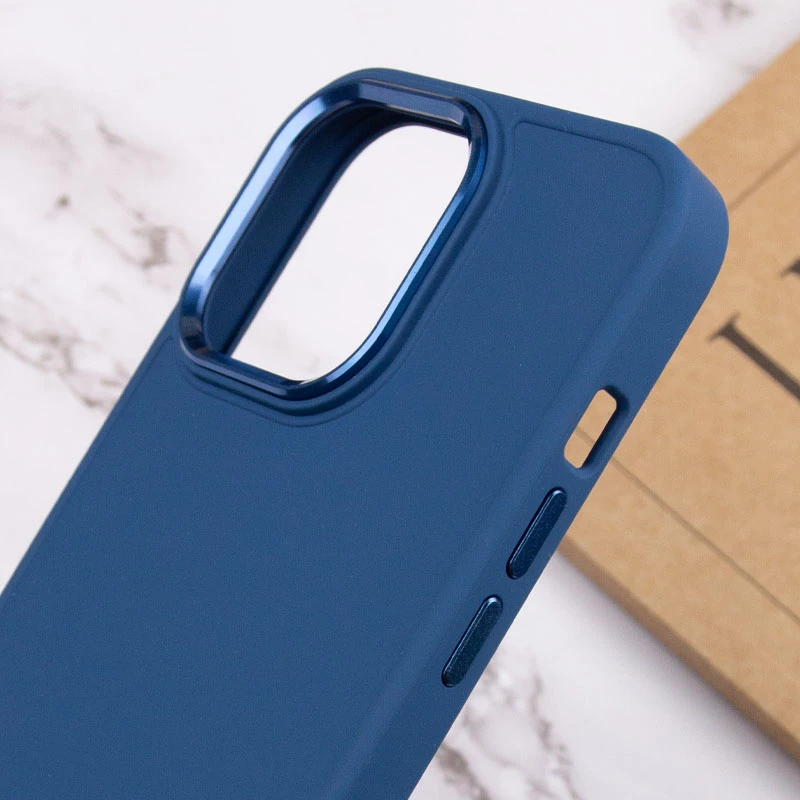 TPU чехол Bonbon Metal Style для Apple iPhone 14 Pro Max (6.7"), Синий / Cosmos blue 4, Силикон, купить оптом с доставкой