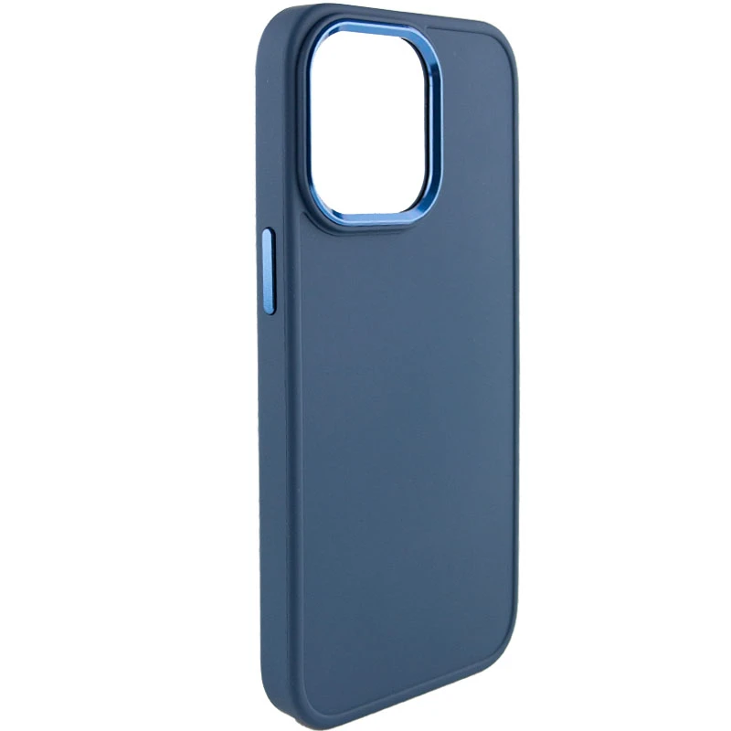 TPU чехол Bonbon Metal Style для Apple iPhone 14 Pro Max (6.7"), Синий / Denim Blue, Силикон, купить оптом с доставкой