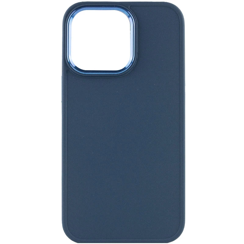 TPU чехол Bonbon Metal Style для Apple iPhone 14 Pro Max (6.7"), Синий / Denim Blue 1, Силикон, купить оптом с доставкой