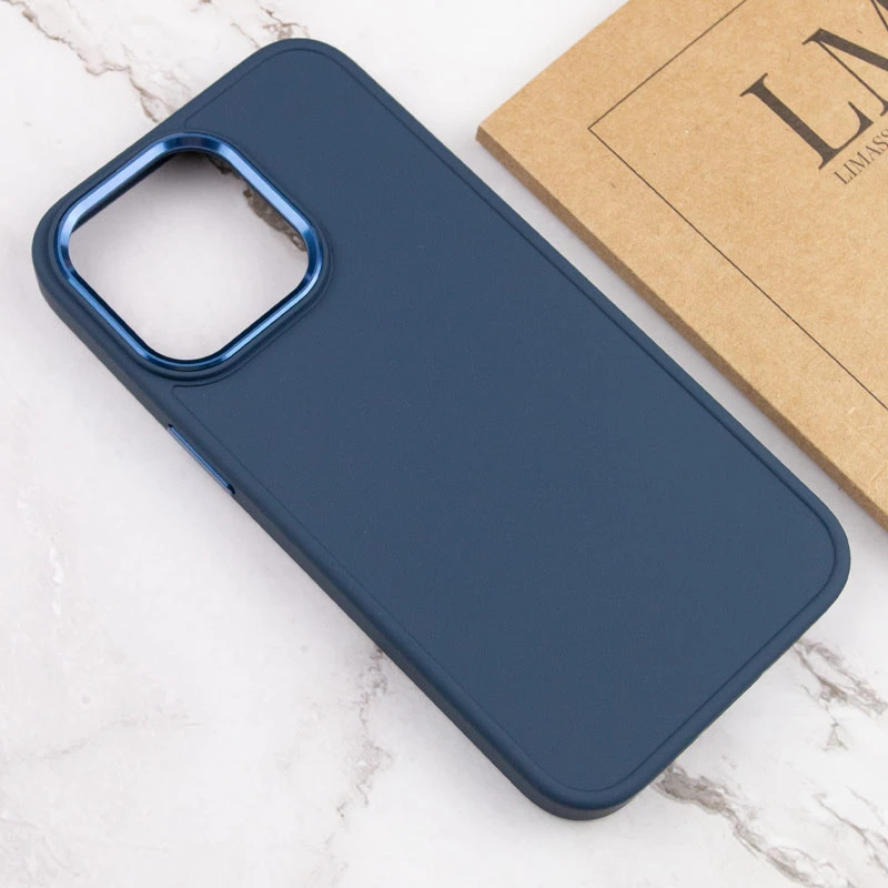 TPU чехол Bonbon Metal Style для Apple iPhone 14 Pro Max (6.7"), Синий / Denim Blue 3, Силикон, купить оптом с доставкой