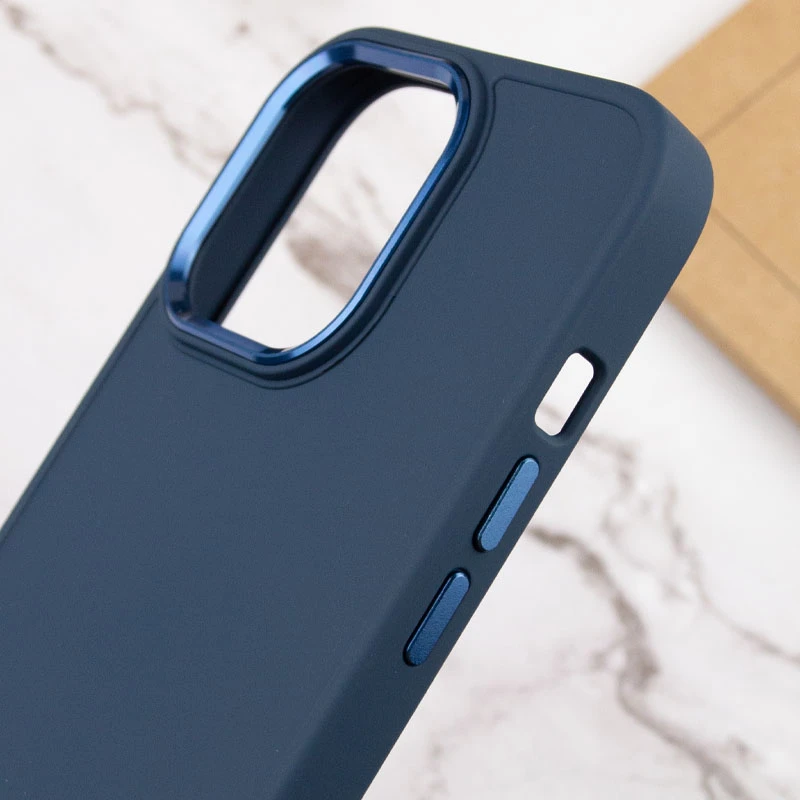 TPU чехол Bonbon Metal Style для Apple iPhone 14 Pro Max (6.7"), Синий / Denim Blue 4, Силикон, купить оптом с доставкой