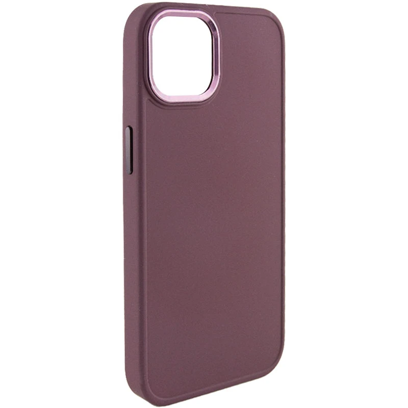 TPU чехол Bonbon Metal Style для Apple iPhone 14 (6.1"), Бордовый / Plum, Силикон, купить оптом с доставкой