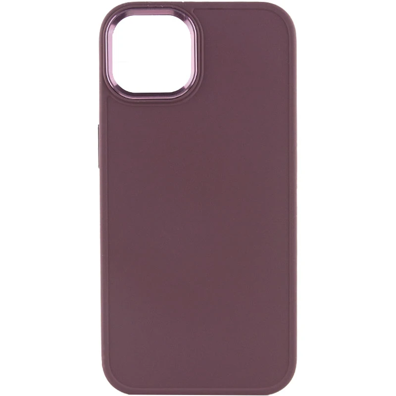 TPU чехол Bonbon Metal Style для Apple iPhone 14 (6.1"), Бордовый / Plum 1, Силикон, купить оптом с доставкой